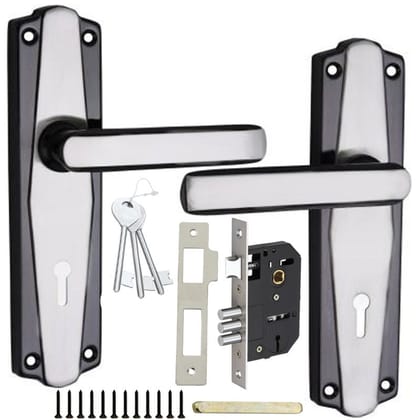 BUCKLER Iron Mortise Handle Lock for Main Door, Bedroom, Main Gate Heavy Duty-65MM Double Turn Lock-7 Inch-Barfi-BS