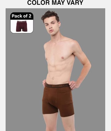 Dollar Lehar Mens Combed Cotton Trunk - Pack of 2 - (Colour May Vary)