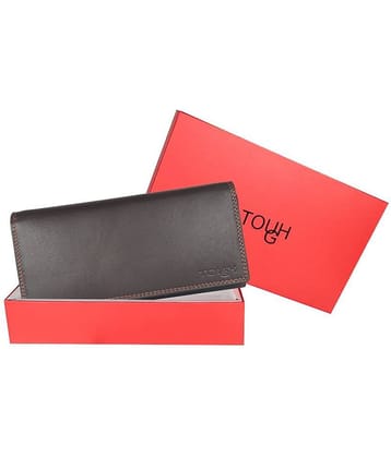 Tough Leather Brown Women's Bi Fold Wallet ( Pack of 1 )