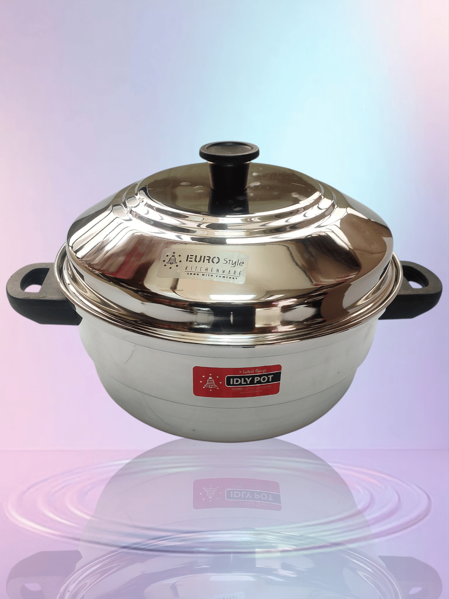 NAAYAGI - SS MADE 12 CUP -  IDLY AND PUDDU MAKER WITH PUDDU PLATE, DUAL USE COOKING POT, STEAMER