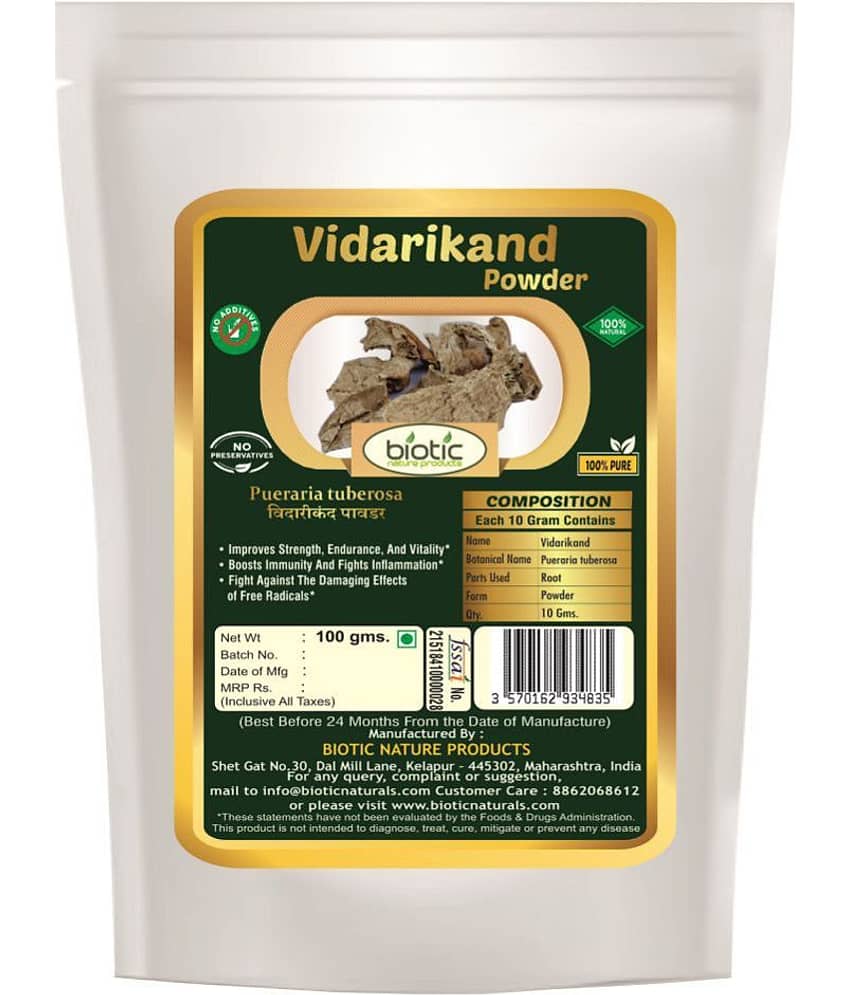 Biotic Vidarikand Powder (Pueraria tuberosa) Indian Kudju Powder 100 gm