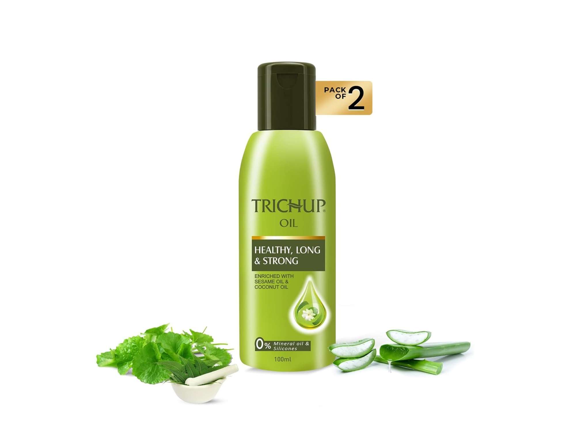 Trichup Healthy Long & Strong Hair Oil 100&nbsp;ml Pack of 2 – Nourishing Herbal Oil for Stronger Hair