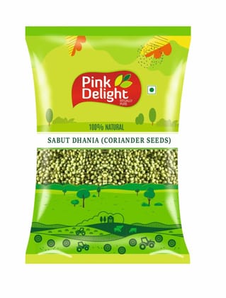 Pink Delight Premium Green Dhania Sabut/Coriander Seeds 200g
