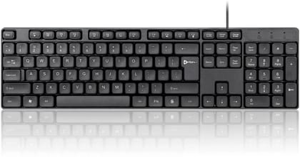 Enter Officemate Wired USB Standard Desktop Keyboard Compatible with Laptop & Desktop (Black)