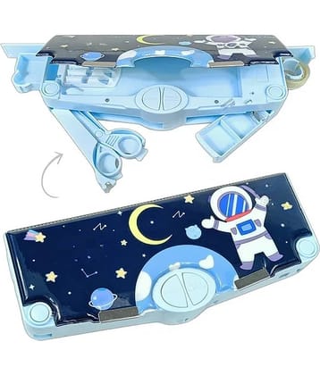 Kalra Magic Multifunctional Pencil Box For Kids, Space Pencil Box, Kids Pencil Box For Girls, Girls Pencil Pouch, Pop Up Pencil Box, Space Return Gifts For Kids Plastic, Multicolor(Blue)