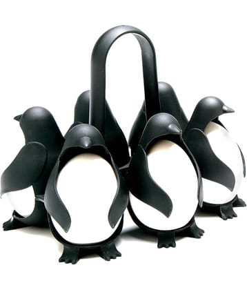 Penguin-Shaped Boiled Egg Cooker 3-in-1 Cook, Serve and Store Egg Holder Egg Cooker  (6 Eggs)