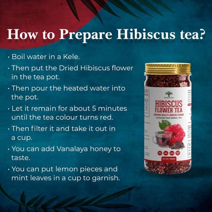 Organic Hibiscus Flower Tea from Sun Dried Hibiscus Petals For weight loss, Reduce Stress 50gm Pack of 2