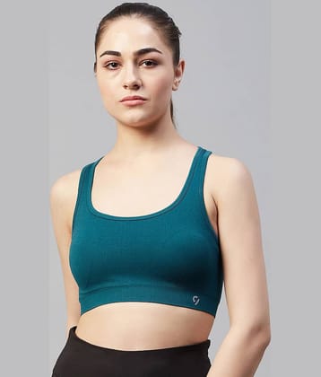 C9 Airwear - Blue Nylon Removable Padding Women's Sports Bra ( Pack of 1 )