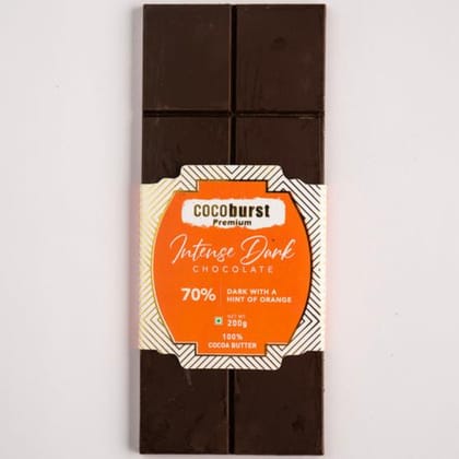 70% Intense Dark Chocolate Orange Flavour - 50g/100g/200g-200g