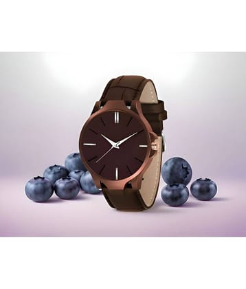 Hala Brown Leather Analog Men's Watch