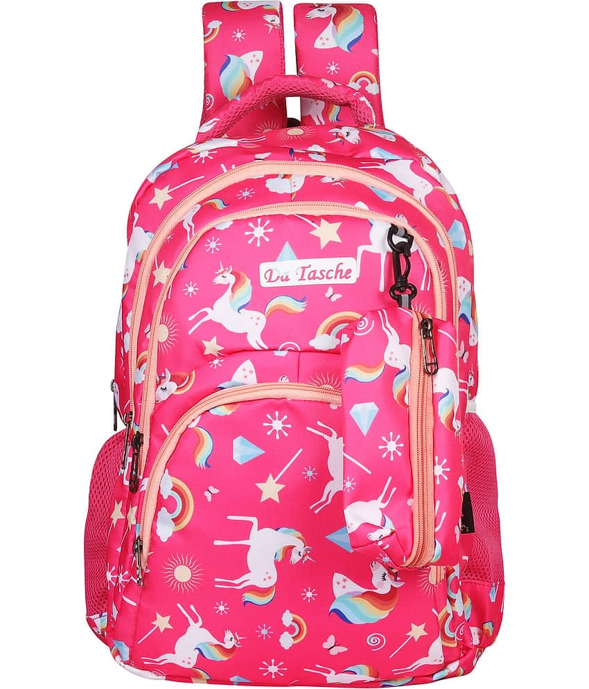 Da Tasche Pink Polyester Backpack ( 35 Ltrs )