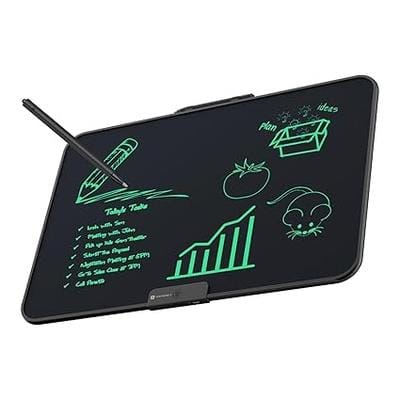 Portronics Ruffpad 22 LCD Writing Pad with (55.8 cm) 22Inches Large Screen, Stylus Pen, Erase Button, Erase Lock Switch for Birthday Gift, Kids Toys, Students, School, Office (Black)