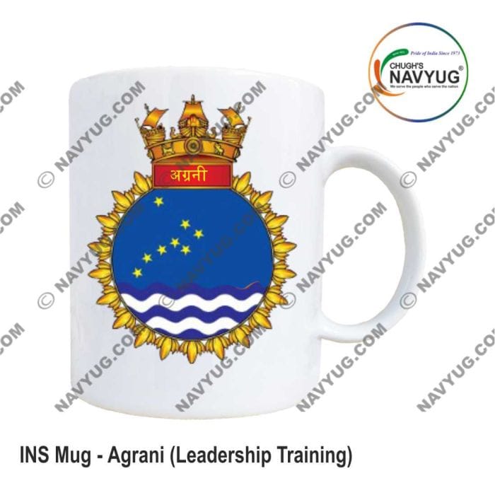 ArmyNavyAir INS Agrani Mug (350ml) | Premium Ceramic Crest Mug | Defence Memorabilia