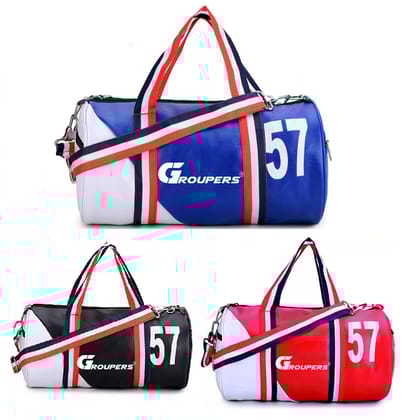 GROUPERS Combo Set of 3 Duffle PU Leather BaglDuffle Bags Travel