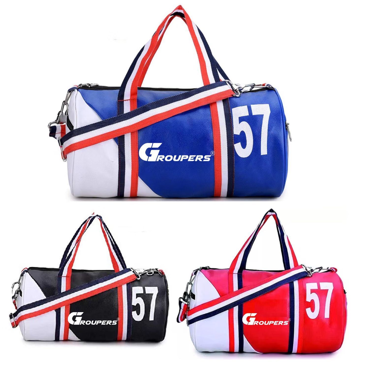 GROUPERS Combo Set of 3 Duffle PU Leather BaglDuffle Bags Travel