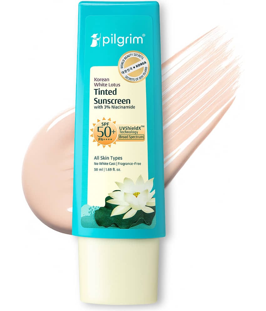 Pilgrim Korean White Lotus Tinted Sunscreen Spf 50+ Pa++++ ,50ml