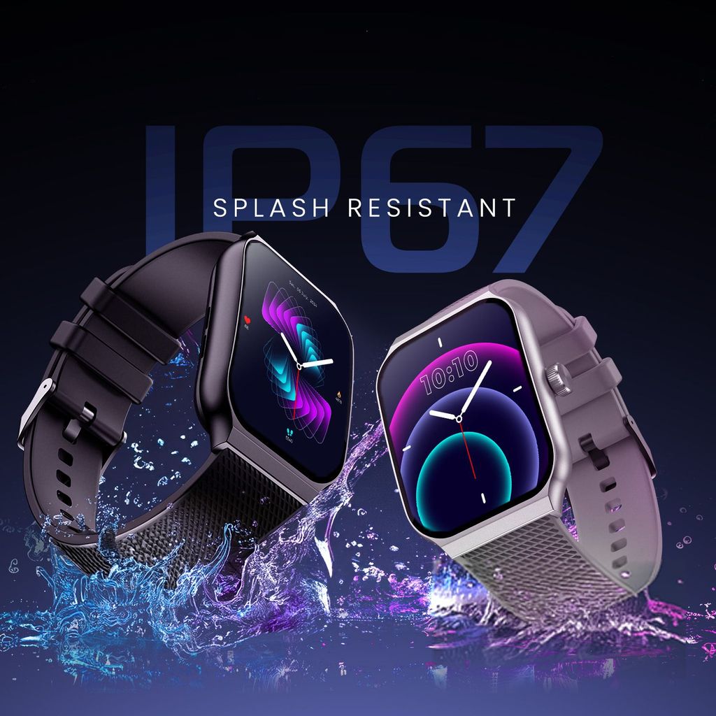 CELLECOR E3 Rise 2.01" HD Curved Display Smart Watch, Bluetooth Calling, 100+ Watch Faces, 100+ Sports Modes, Health Suite, Voice Assistance (Black)