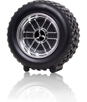 Musify tyre speaker 10 W Bluetooth Speaker Bluetooth V 5.0 with USB,SD card Slot,3D Bass Playback Time 6 hrs Black