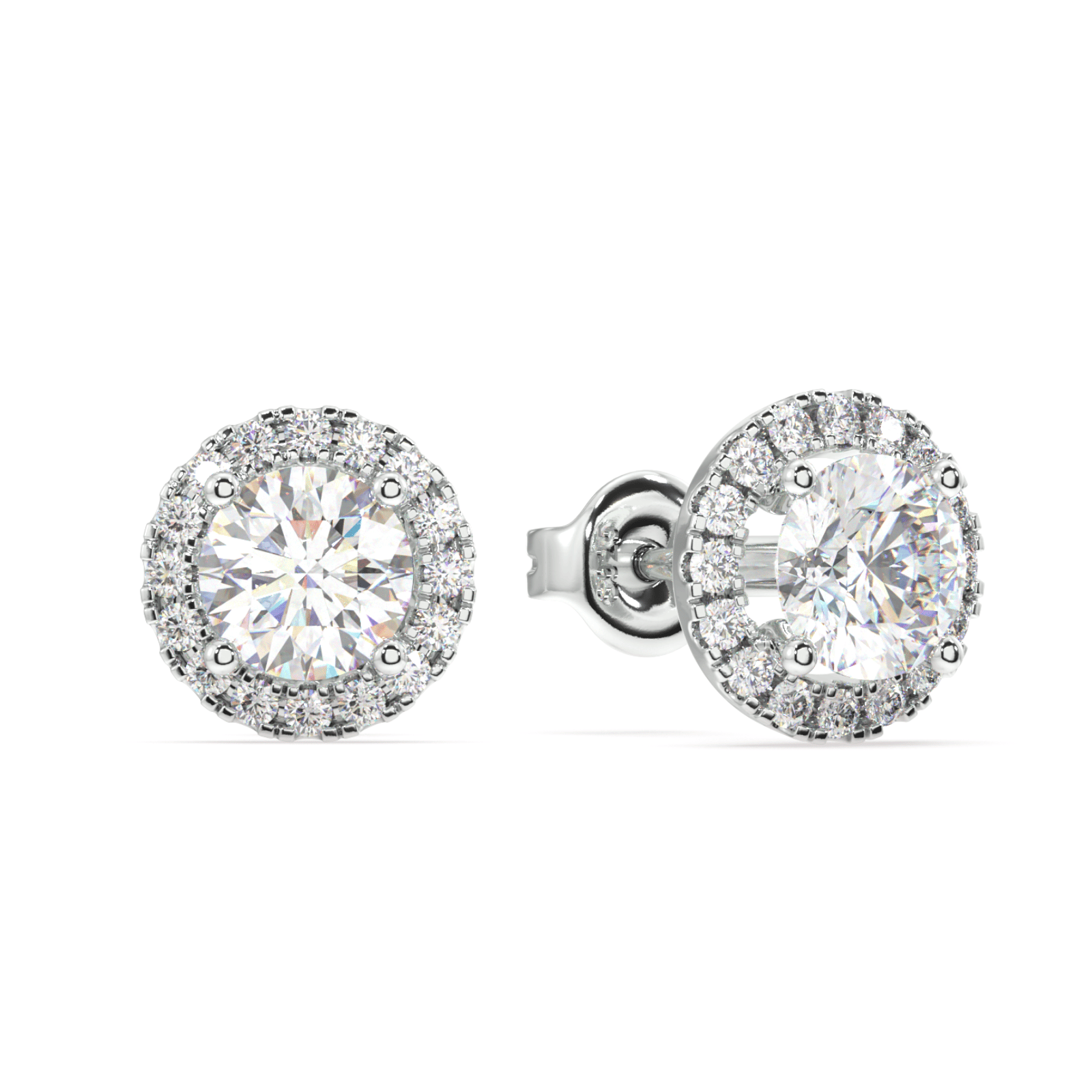 Round solitaire with zircon lining - Mid size