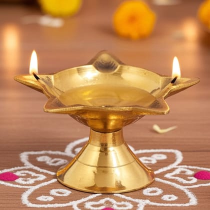 Brass Panch Mukhi Deepak No. 000 (FMAS663 A)