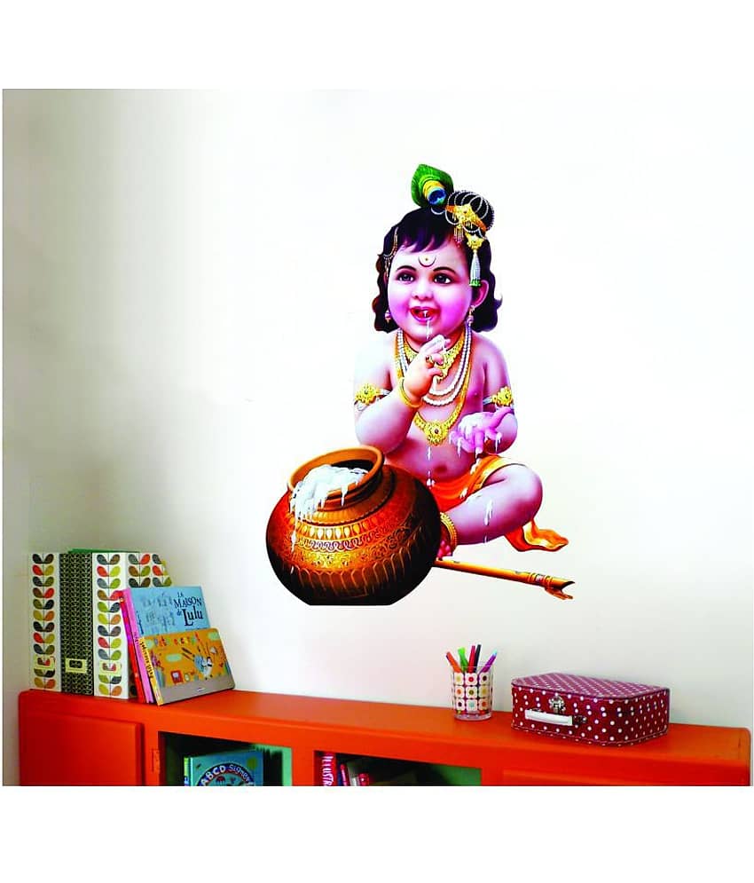 Decor Villa BAL KRISHNA Religious & Inspirational Sticker ( 40 x 58 cms )