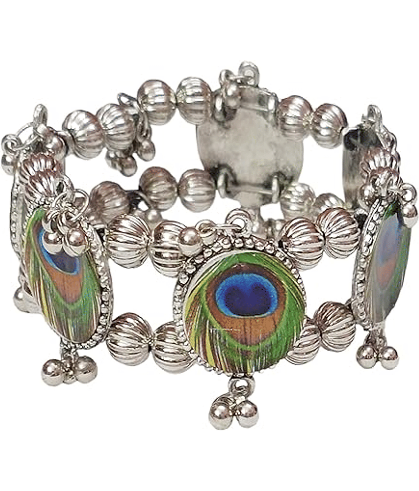 PUJVI Silver Bracelet ( Pack of 1 )