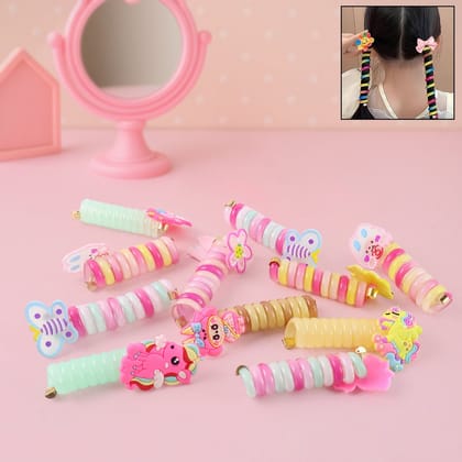 Spiral Hair Braiding Clips for Kids (12 Pc /  Mix Design)