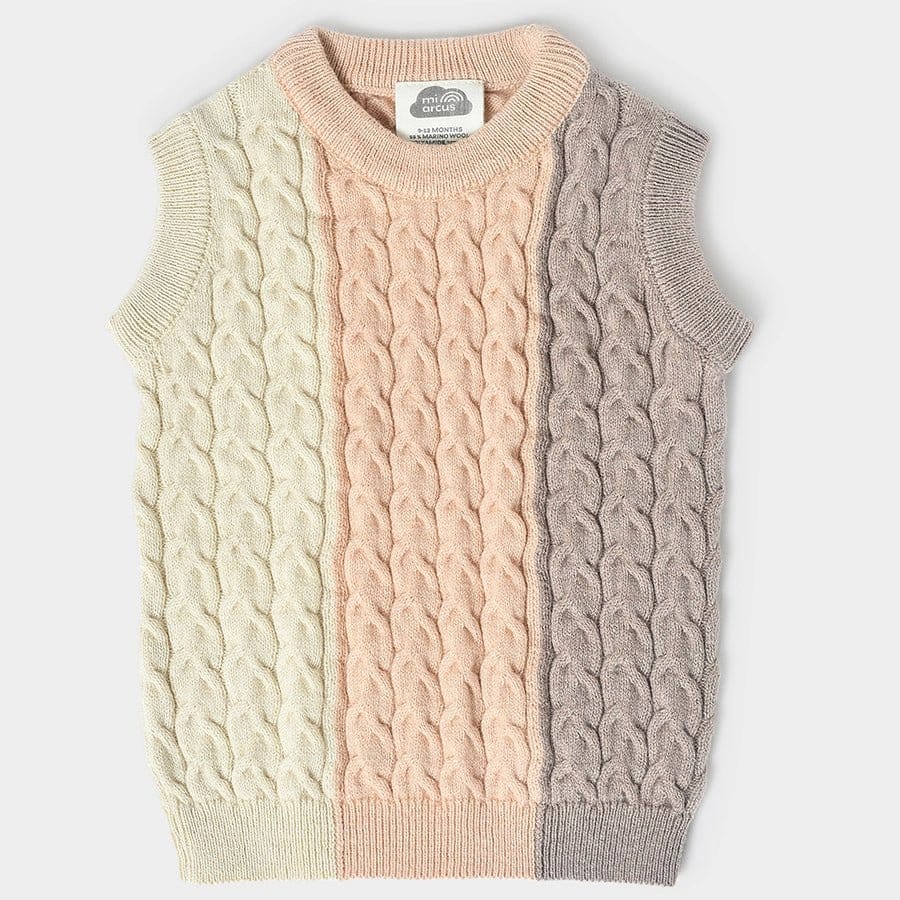 Misty Knitted Cream Sleeveless Sweater-0 M / Cream
