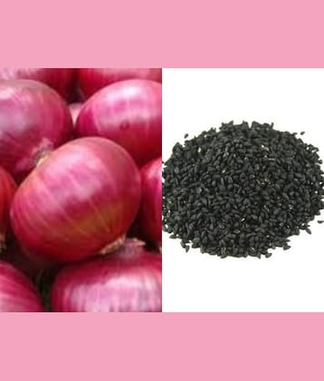 Onion Orange Seeds, Kanda, Onions Ovalish Shaped Pyaaz Seeds 200 Seeds