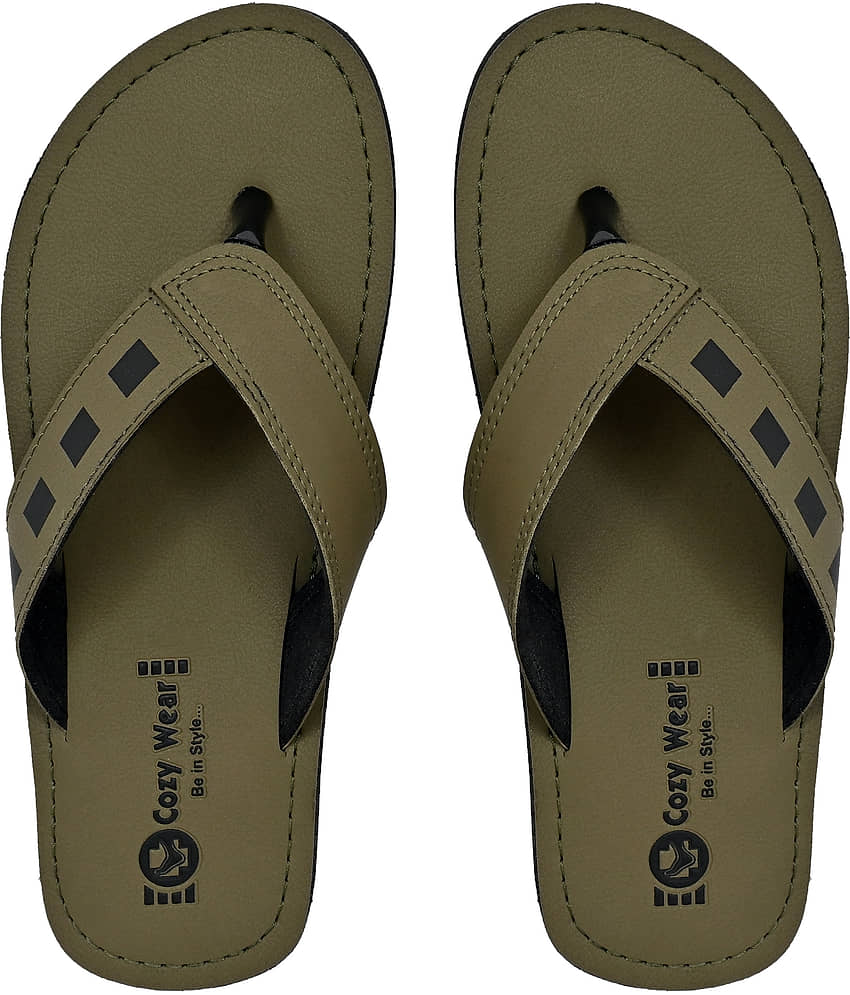 Cozy Wear Green Men's Daily Slipper