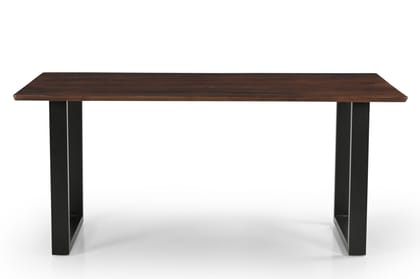 Wakeup India Sheesham Wood Table| Viscus Solid Wood Dining Cum Study Table with Iron Metal Leg and Sheesham Wood Top ( Raddish Walnut Colour Finish, 1 Year Warranty )