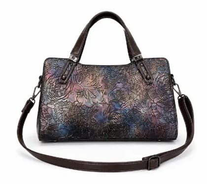 flower embossed purse