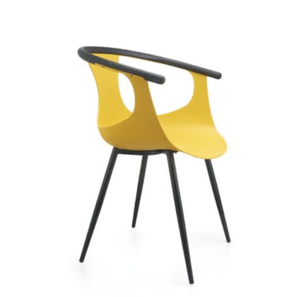 Espresso - Seat & Back In Single Peace Virgin Moulded PP With 16 Gaze of MS Powder Quoted In Wood Finish (CS-Galaxy)
