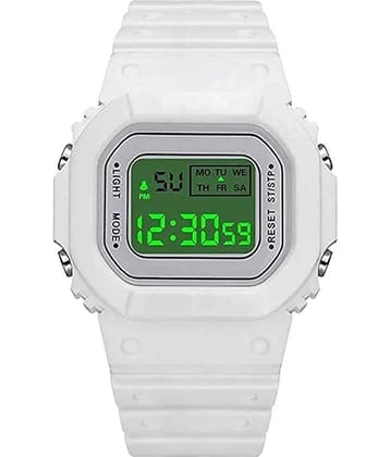PIRASO White Silicon Digital Men's Watch