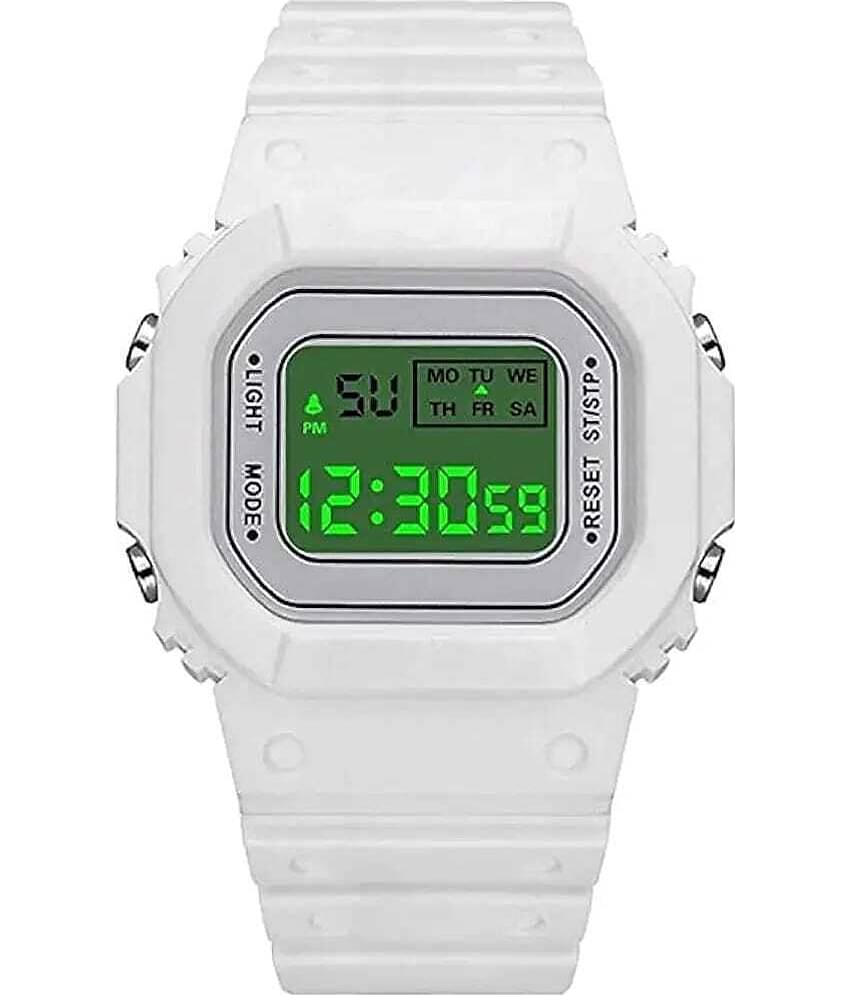 PIRASO White Silicon Digital Men's Watch