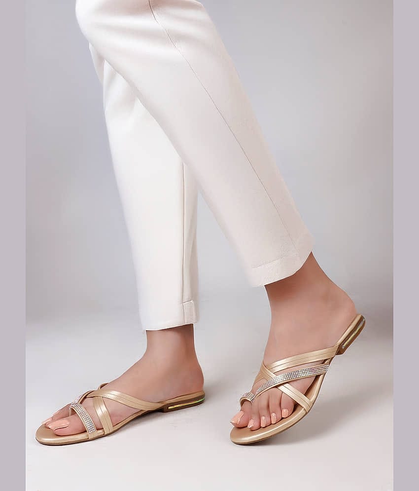 SSV Gold Women's One Toe Flats