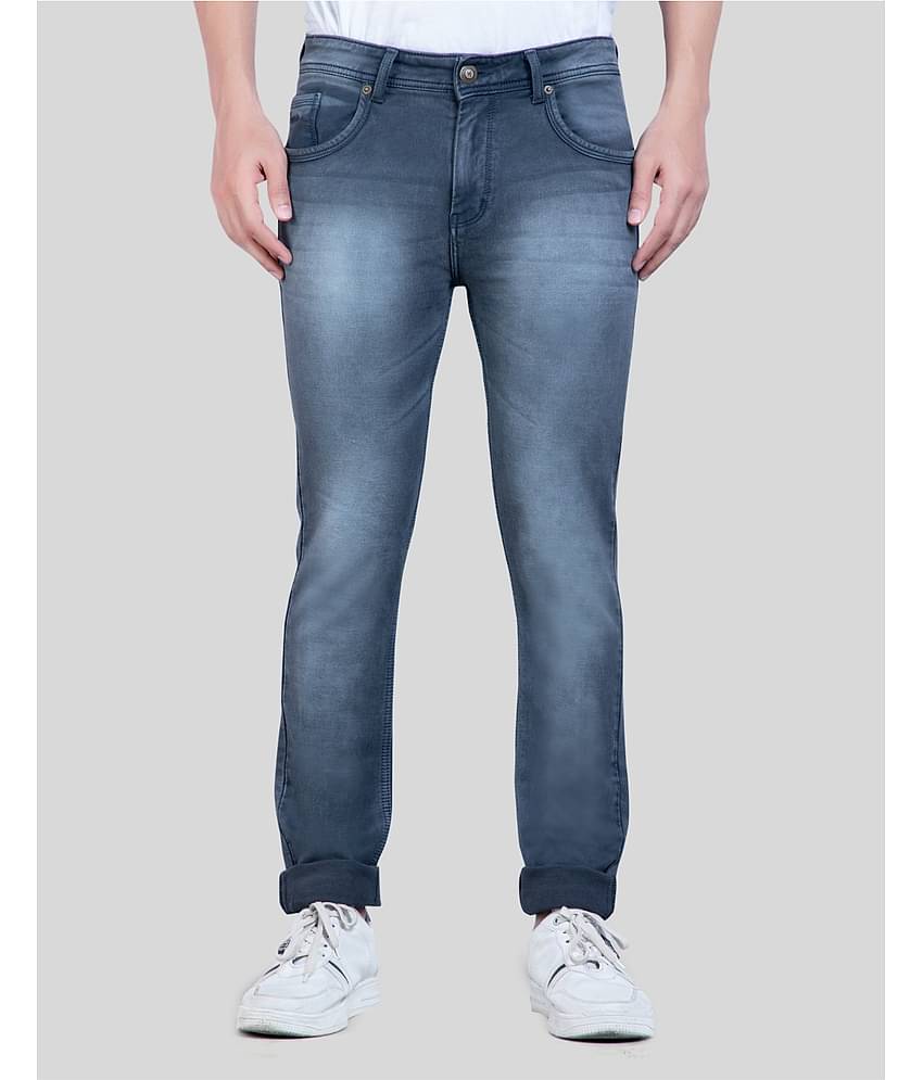 HJ HASASI - Blue 100% Cotton Regular Fit Men's Jeans ( Pack of 1 )