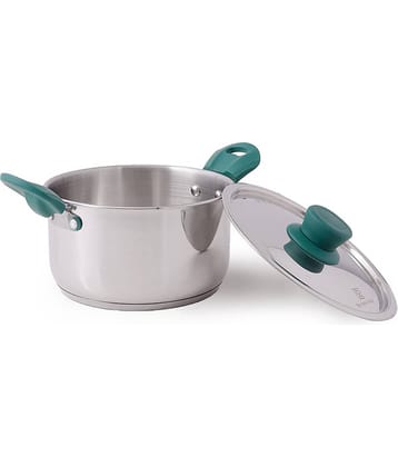 The Indus Valley Stock Pot with Lid Stainless Steel No Coating Pot ( Pack of 1 )