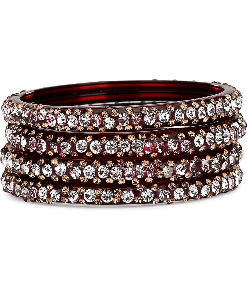 Somil Designer Bridal Glass Bangle/ Kada Set For Party Marriage, And Function, Ornamented, Colorful