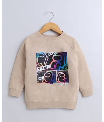 BUMZEE Pack of 1 Boys Cotton Sweatshirt ( Beige )