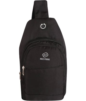 Nice Purse Black Solid Messenger Bag