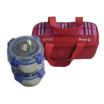 Carrier Boat Lunch Box with 2 Containers and Spoon