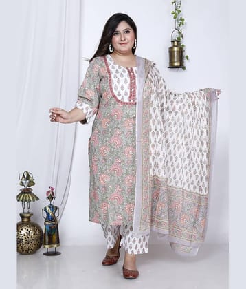 Swasti Cotton Printed Straight Women's Kurti - Green ( Pack of 1 )
