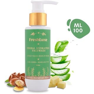 FreshLuxe Herbal Hydration Face Wash Aloe Vera Neem Gentle Cleanse Deep Moisture Unisex Natural 100ml