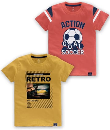 CODEZ Pack of 5 Boys Cotton Blend T-Shirt ( Multi Color )