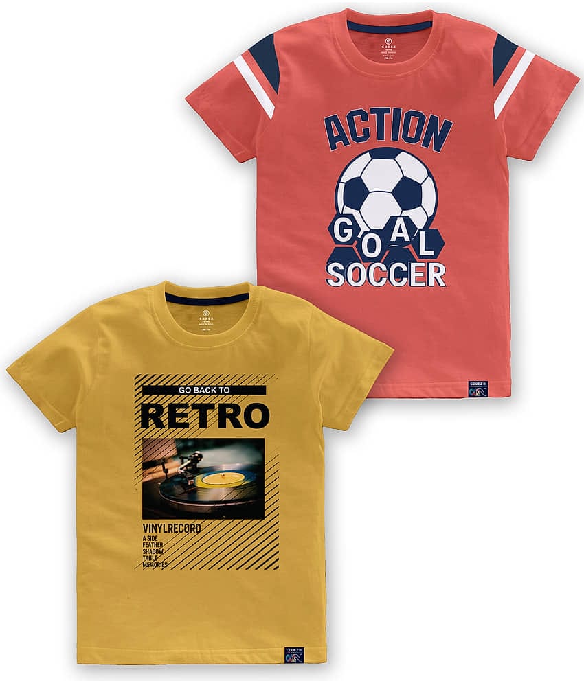 CODEZ Pack of 5 Boys Cotton Blend T-Shirt ( Multi Color )