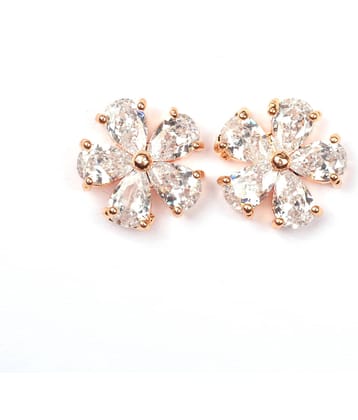 Jewels Corner - White Stud Earrings ( Pack of 1 )