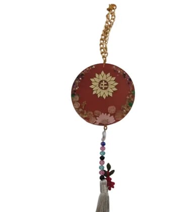 Elegant Floral Beaded Car and Wall Hanging Decor