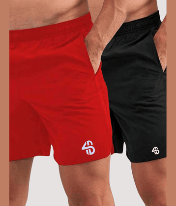 Forbro Multicolor Polyester Lycra Men's Outdoor & Adventure Shorts ( Pack of 2 )