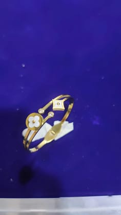 Fashion Gold Plated Stainless Steel Openable Crystal Bracelet | Cuff Bangle ||..